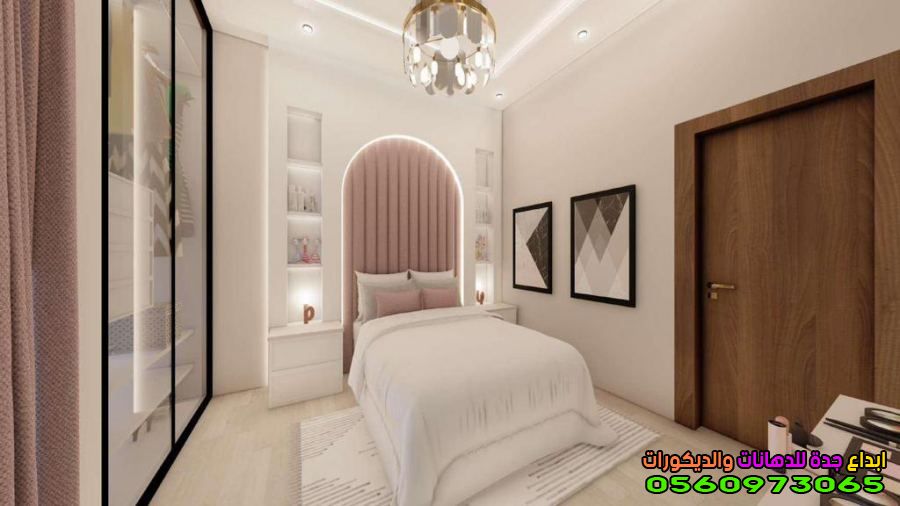 تفصيل وتصميم خلفيات غرف نوم قماش ومرايات وبديل خشب ورخام